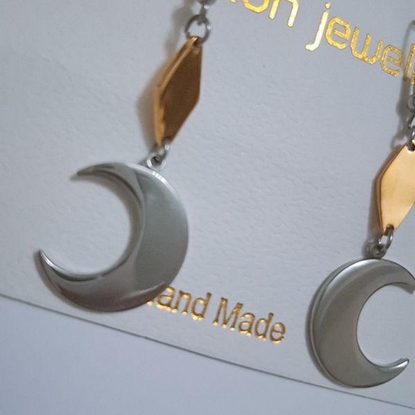 گوشواره استیل مدل ماه