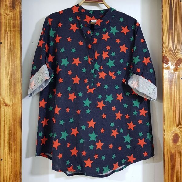 شومیز یقه مردانه طرحدار