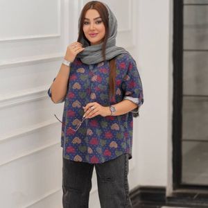 شومیز یقه مردانه طرحدار