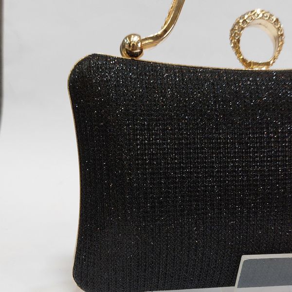 کیف زنانه مجلسی نگین دار مشکی