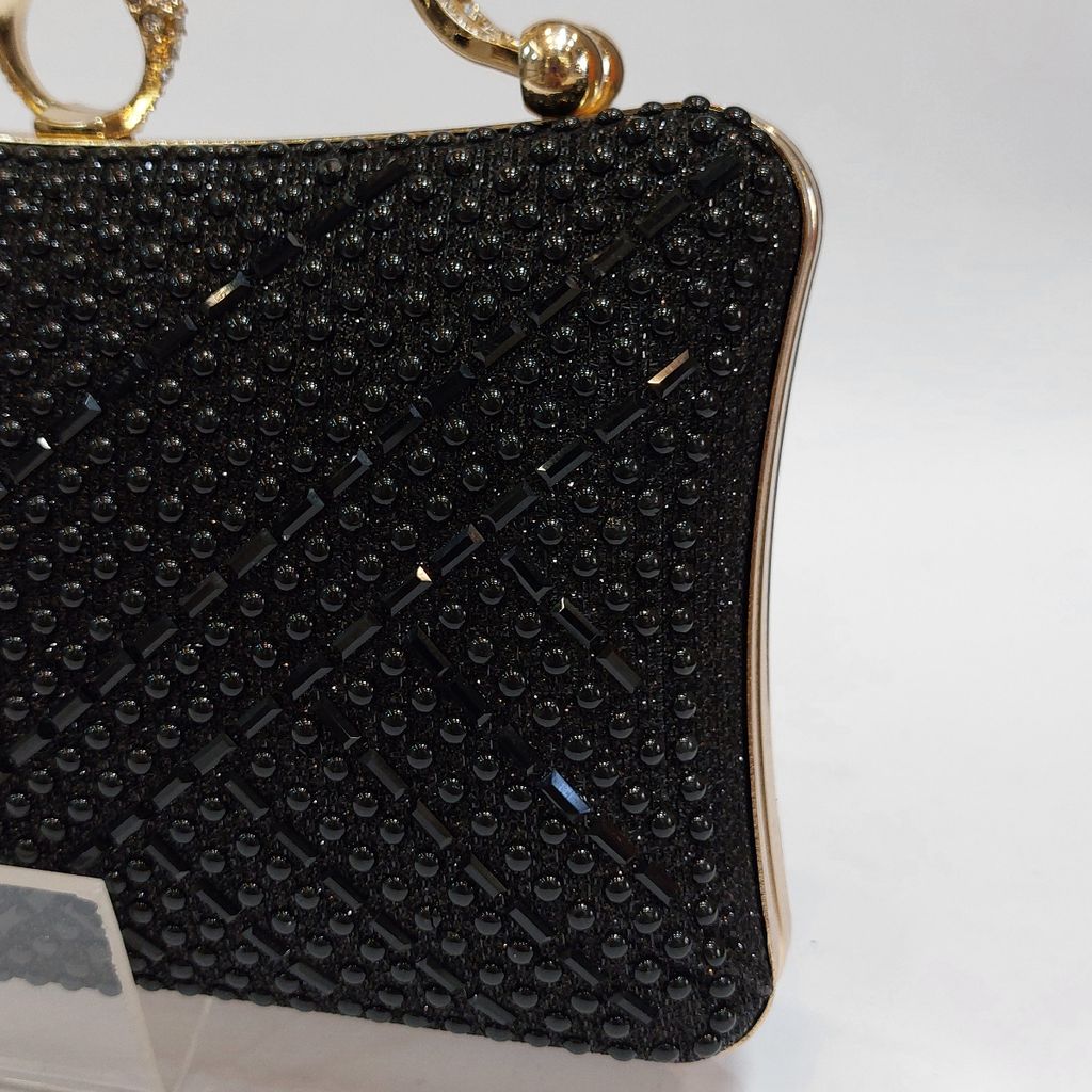 قیمت کیف زنانه مجلسی نگین دار مشکی