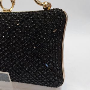 قیمت کیف زنانه مجلسی نگین دار مشکی