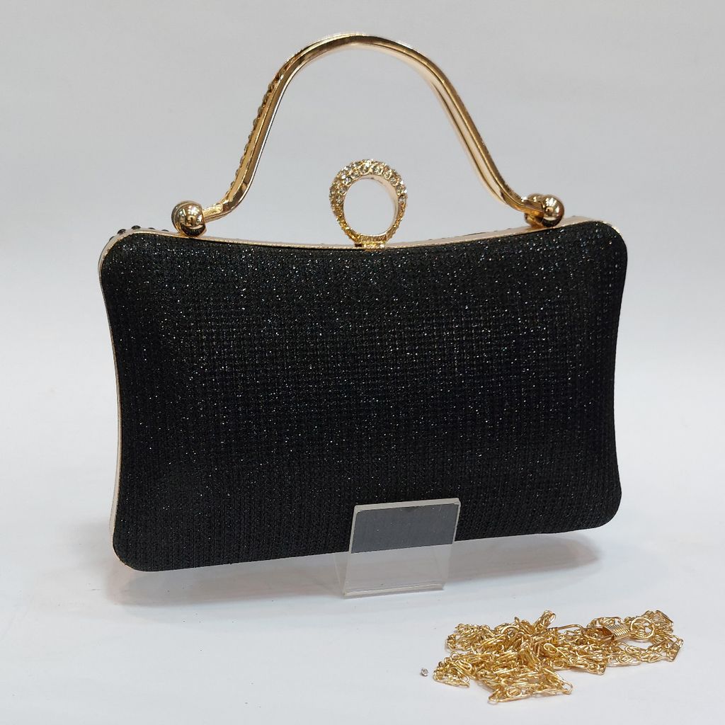 قیمت کیف زنانه مجلسی نگین دار مشکی