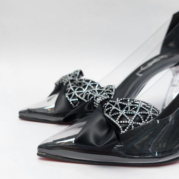 کفش مجلسی زنانه پاشنه بلند طلقی پاپیونی