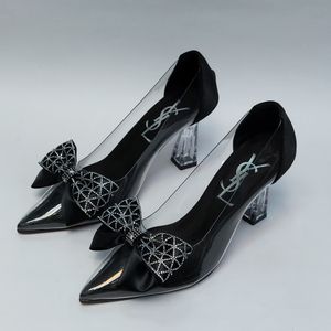 قیمت کفش مجلسی زنانه پاشنه بلند طلقی پاپیونی