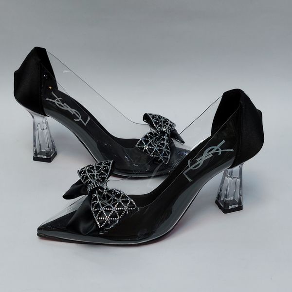 کفش مجلسی زنانه پاشنه بلند طلقی پاپیونی