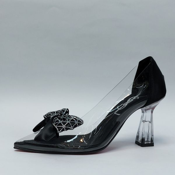 کفش مجلسی زنانه پاشنه بلند طلقی پاپیونی