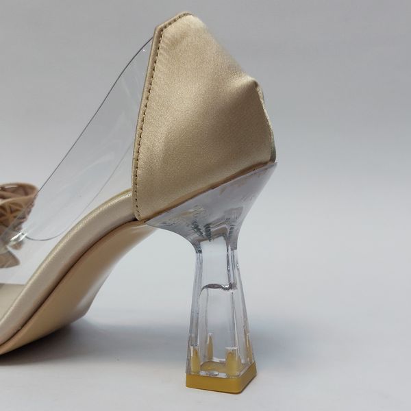 کفش مجلسی زنانه پاشنه بلند طلقی پاپیونی YSL