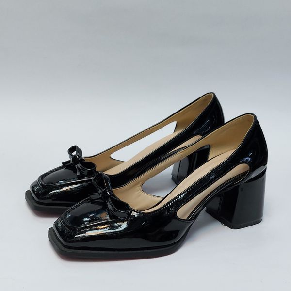 کالج زنانه پاپیونی پاشنه دار مشکی