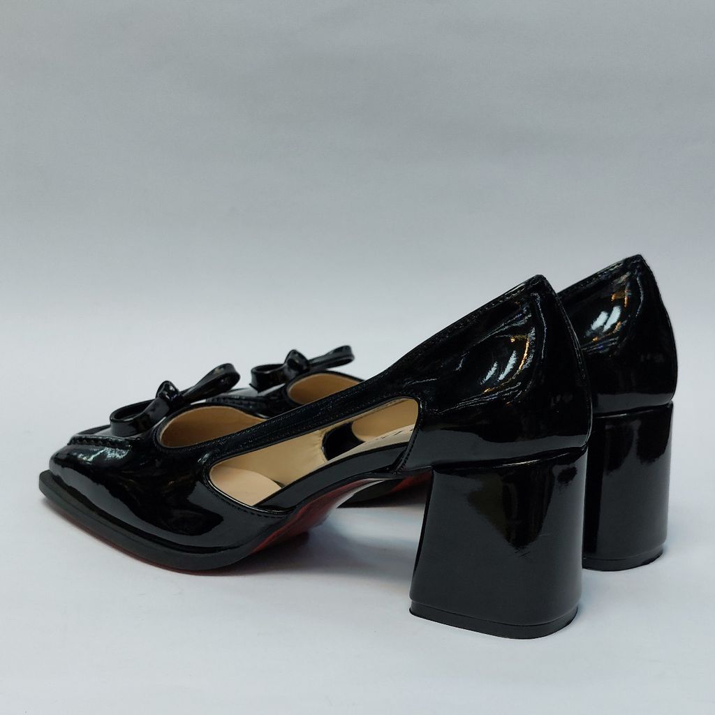 قیمت کالج زنانه پاپیونی پاشنه دار مشکی