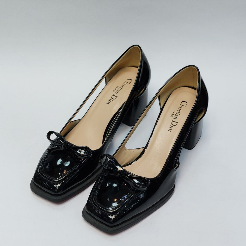 خرید آنلاین کالج زنانه پاپیونی پاشنه دار مشکی