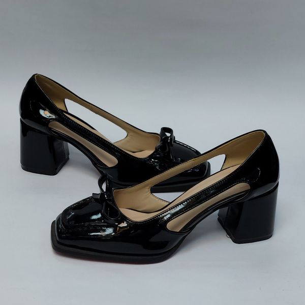 کالج زنانه پاپیونی پاشنه دار مشکی