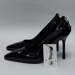 خرید اینترنتی کفش زنانه مجلسی پاشنه بلند طرح جدید YSL مشکی