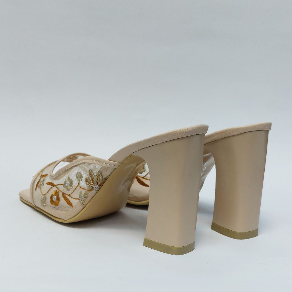 قیمت ارزان کفش زنانه مجلسی توری گلدار طرح جدید