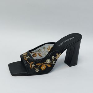 خرید انلاین کفش زنانه مجلسی توری گلدوزی شده پاشنه بلند جدید