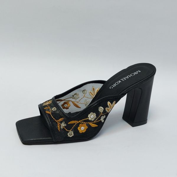 کفش زنانه مجلسی توری گلدوزی شده پاشنه بلند جدید