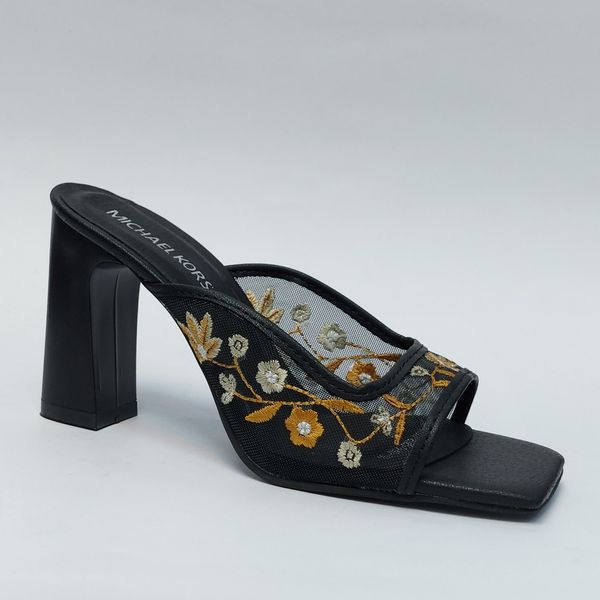 کفش زنانه مجلسی توری گلدوزی شده پاشنه بلند جدید