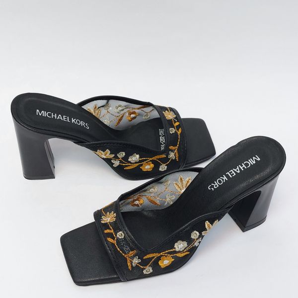 کفش زنانه مجلسی توری گلدوزی شده پاشنه بلند جدید