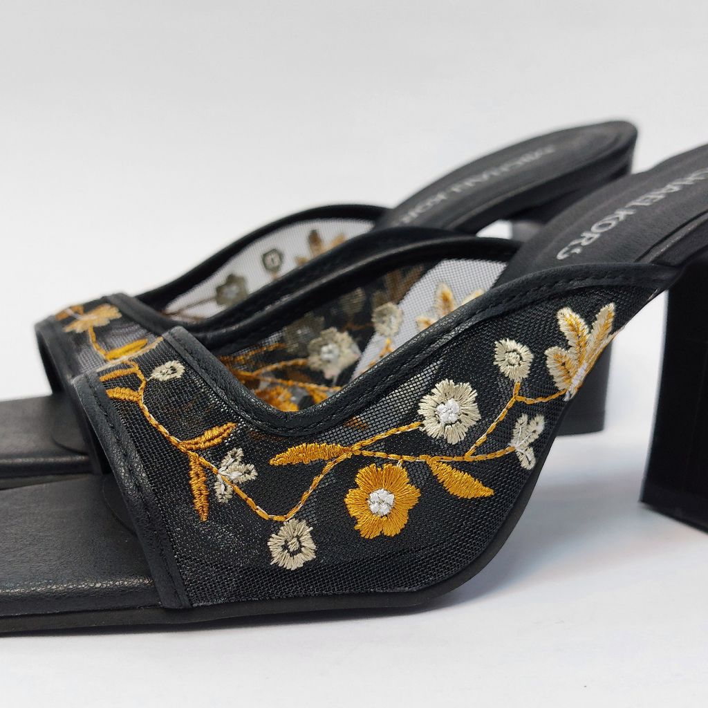 قیمت ارزان کفش زنانه مجلسی توری گلدوزی شده پاشنه بلند جدید