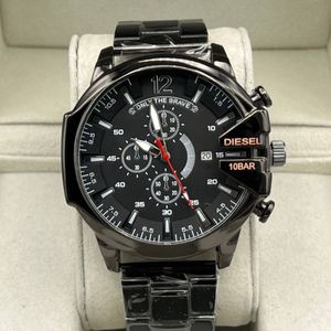 ساعت دیزل مردانه بند استیل مشکی صفحه مشکی