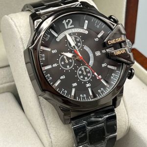 خرید انلاین ساعت دیزل مردانه بند استیل مشکی صفحه مشکی