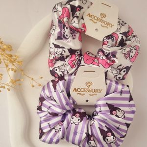 کش مو دخترانه اسکرانچی مدل کرومی