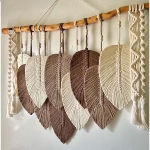 دکوراتیو برگ مکرومه مدرن طرح سندباد