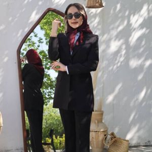 قیمت مانتو شلوار اداری باران دخت مدل چکاوک کد 4077