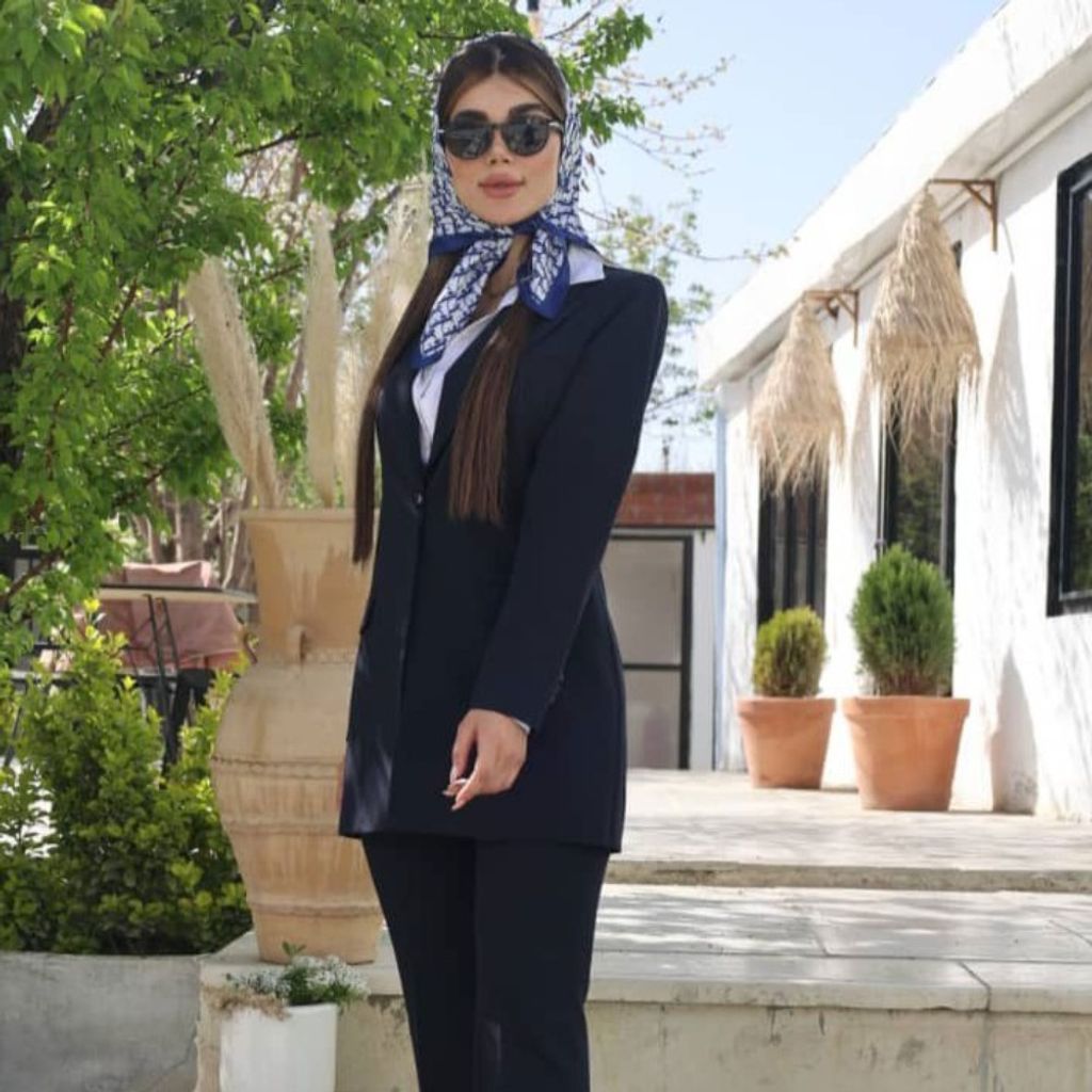 خرید انلاین مانتو شلوار اداری باران دخت مدل چکاوک کد 4077