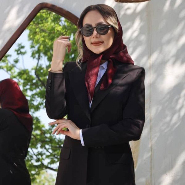 مانتو شلوار اداری باران دخت مدل چکاوک کد 4077