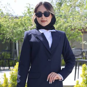 خرید آنلاین مانتو شلوار اداری باران دخت مدل چکاوک کد 4077