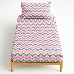 ملحفه رویه تشک کشدار یک نفره زیگ زاگ 2تکه