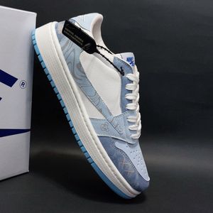 خرید اینترنتی کتونی نایک ترویس کاستوم نورث فیس آبی Travis