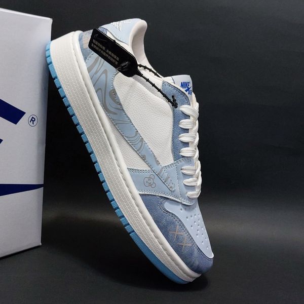 کتونی نایک ترویس کاستوم نورث فیس آبی Travis