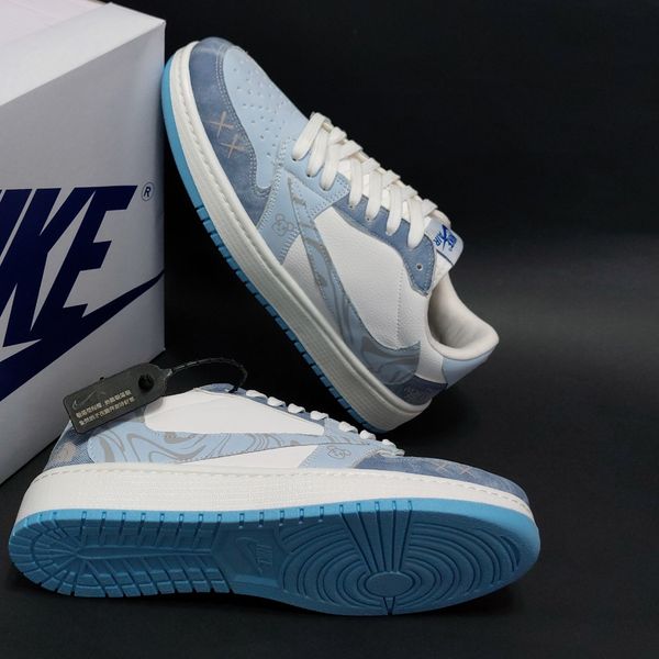 کتونی نایک ترویس کاستوم نورث فیس آبی Travis