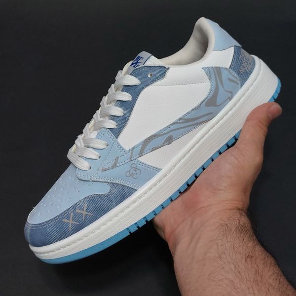 کتونی نایک ترویس کاستوم نورث فیس آبی Travis