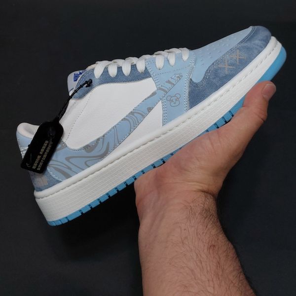 کتونی نایک ترویس کاستوم نورث فیس آبی Travis