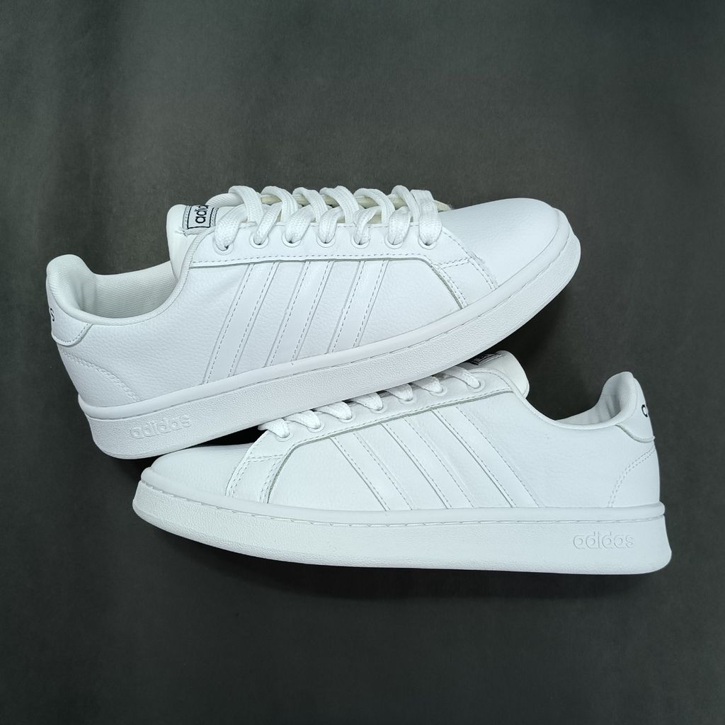 قیمت ارزان کتونی مردانه آدیداس گرندکورت تمام سفید کیفیت بالا