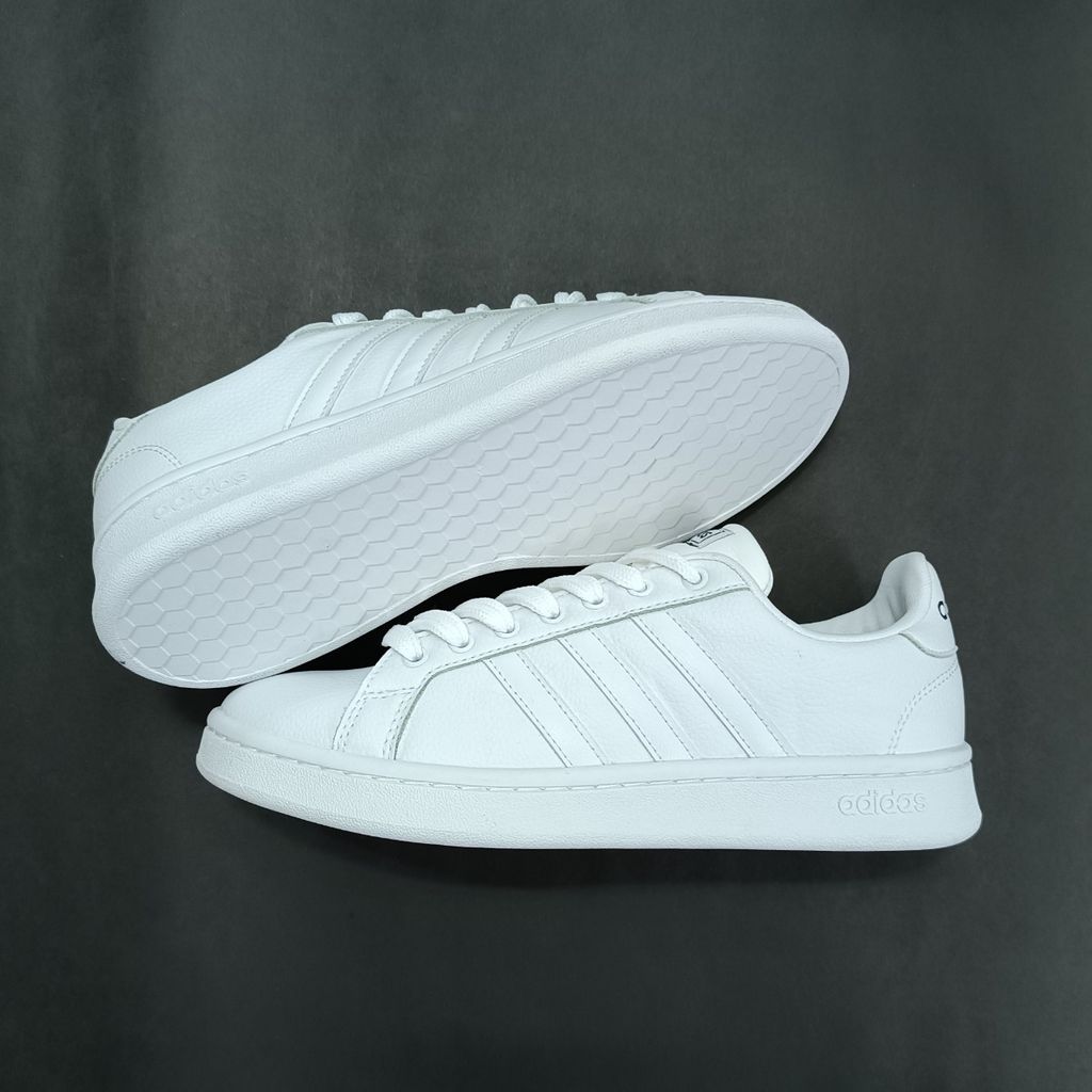 مشخصات کتونی مردانه آدیداس گرندکورت تمام سفید کیفیت بالا