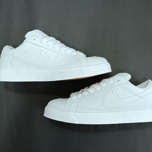 خرید آنلاین کتونی مردانه نایک بلیزر تمام سفید کیفیت بالا