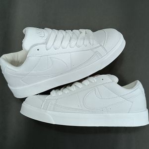 خرید اینترنتی کتونی مردانه نایک بلیزر تمام سفید کیفیت بالا