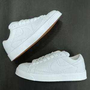 خرید اینترنتی کتونی مردانه نایک بلیزر تمام سفید کیفیت بالا