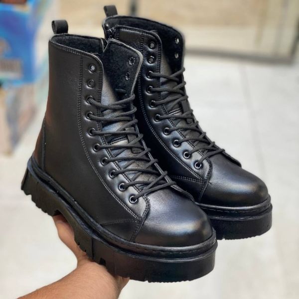 کفش بوت مردانه برشکا بغل زیپ دار رنگ مشکی