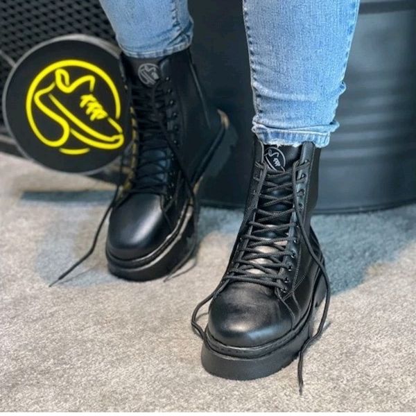 کفش بوت مردانه برشکا بغل زیپ دار رنگ مشکی