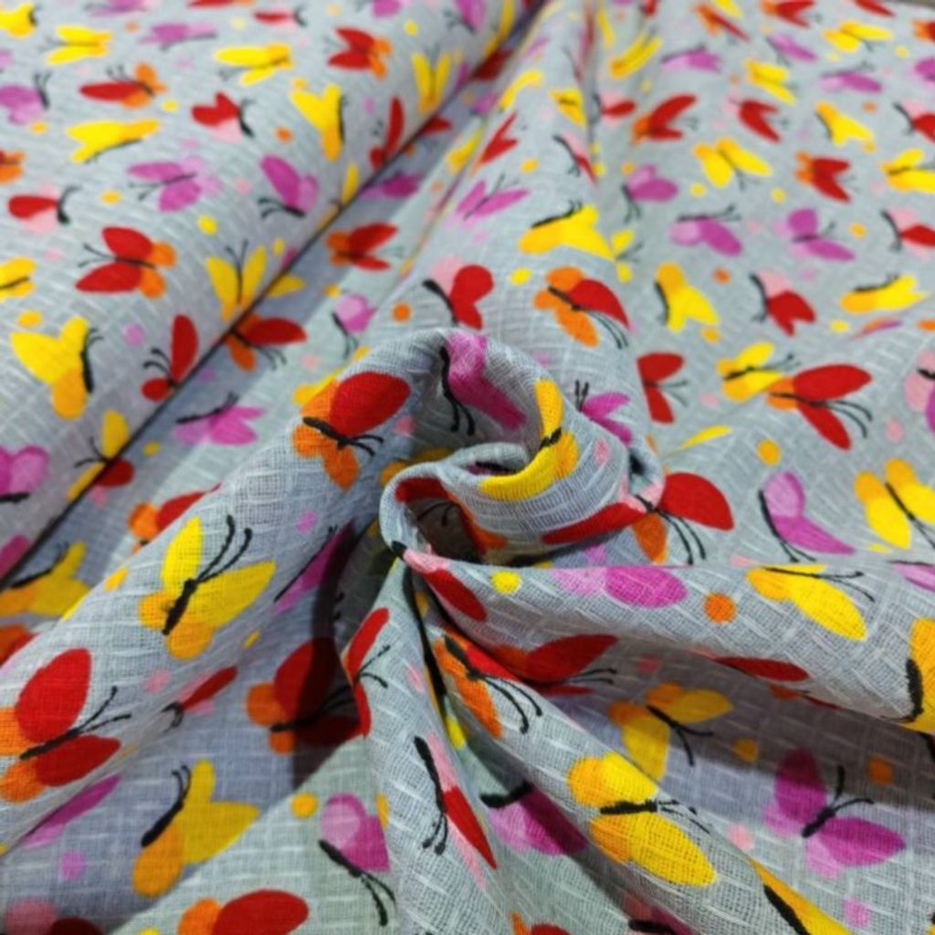 فروش اینترنتی پارچه آشپزخانه تمام پنبه طرح پروانیز عرض 1.5 متر