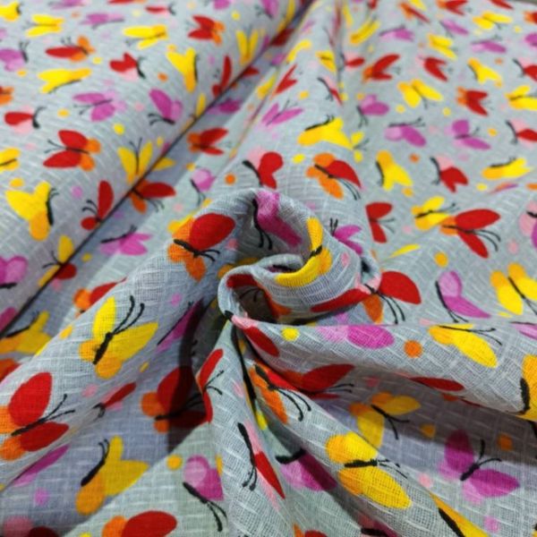 پارچه آشپزخانه تمام پنبه طرح پروانیز عرض 1.5 متر