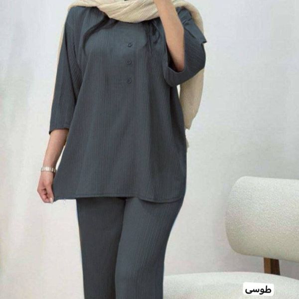 ست تونیک شلوار سه دکمه مراکشی نورا