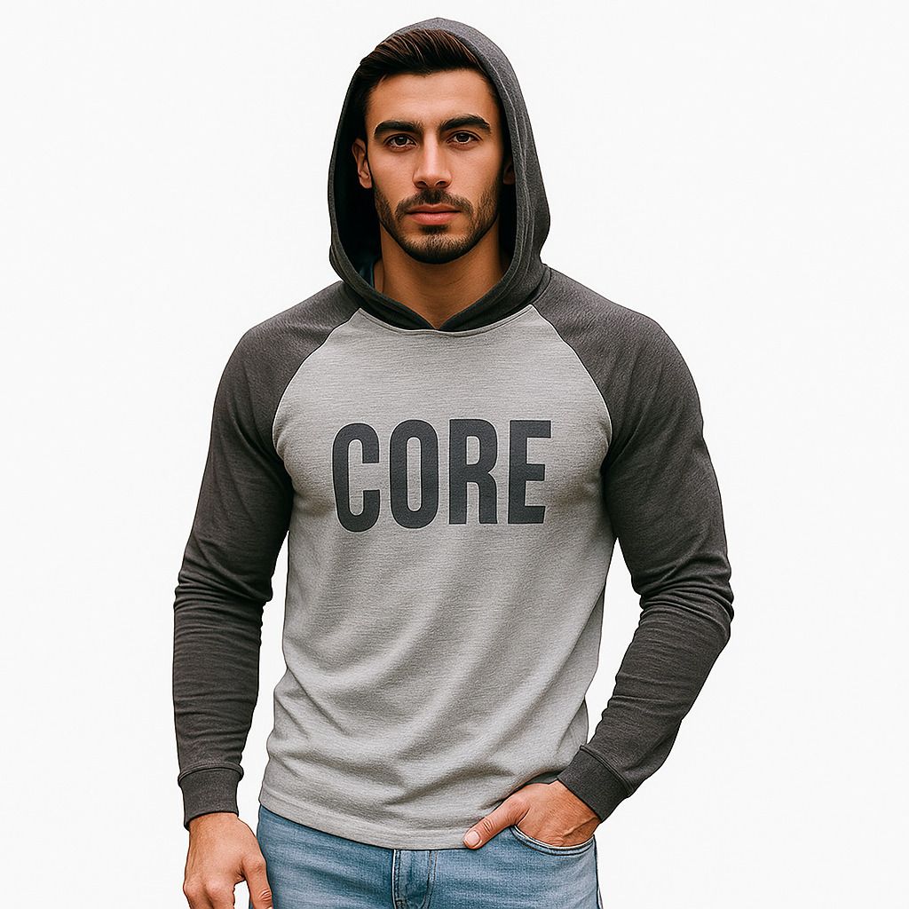 قیمت ارزان هودی مردانه طوسی مدل Z110