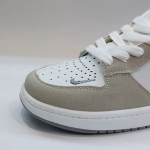 قیمت ارزان کتونی نایک جردن وان سفید طوسی با کیفیت بالا