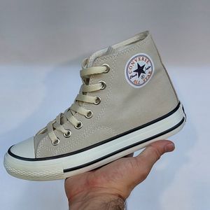 خرید اینترنتی کتونی آلستار کانورس ساق بلند کرم با کیفیت